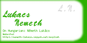lukacs nemeth business card